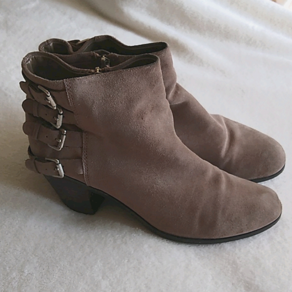 Sam Edelman Tan Ankle Boots w/ Buckles - Picture 1 of 9